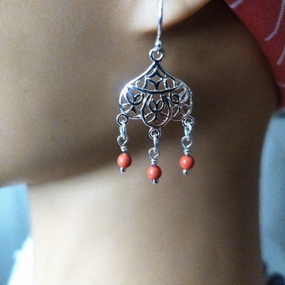 New Swarovski pearl chandelier earrings.